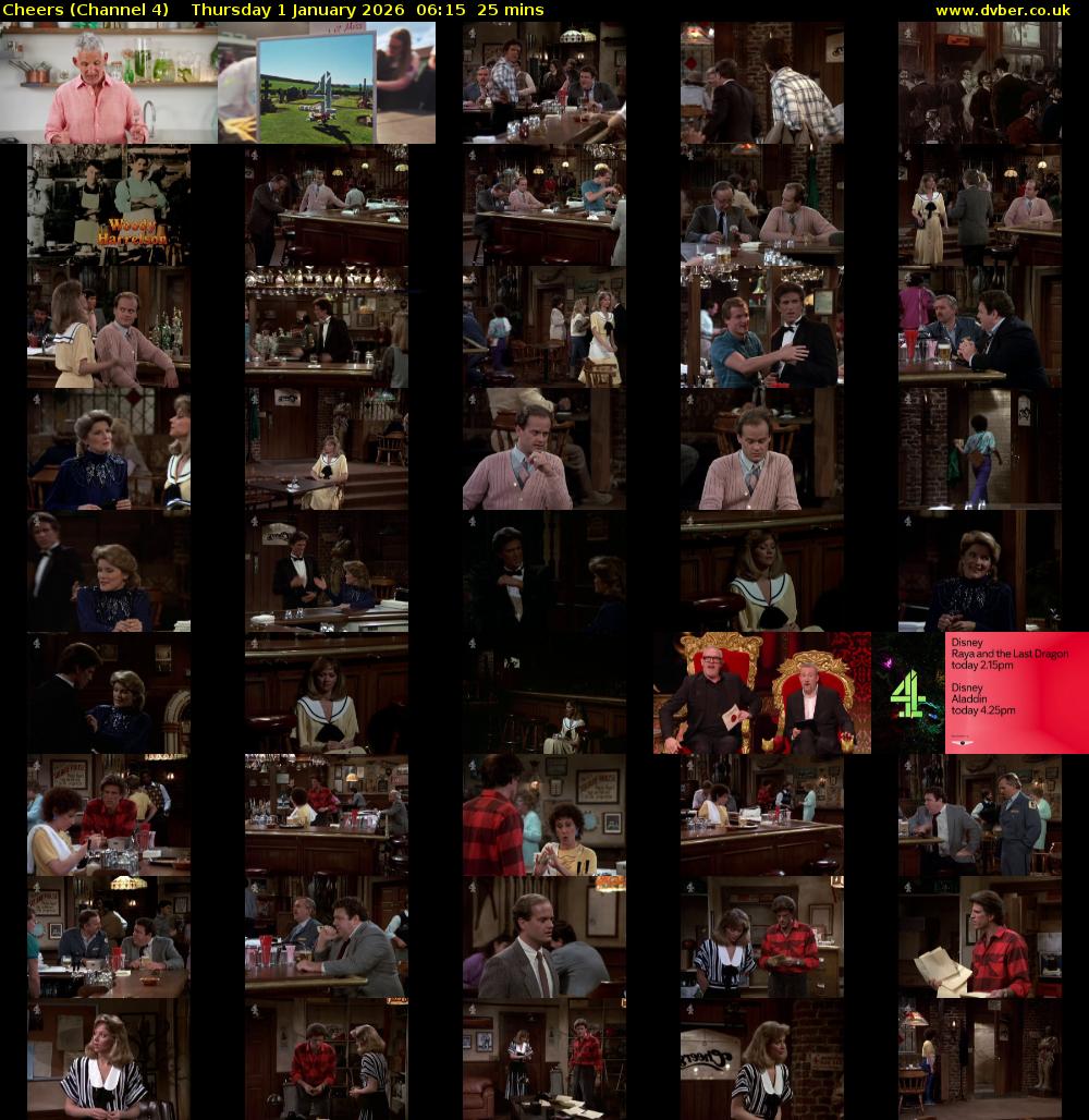 Cheers (Channel 4) Thursday 1 January 2026 06:15 - 06:40