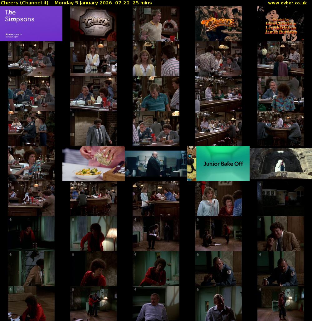 Cheers (Channel 4) Monday 5 January 2026 07:20 - 07:45