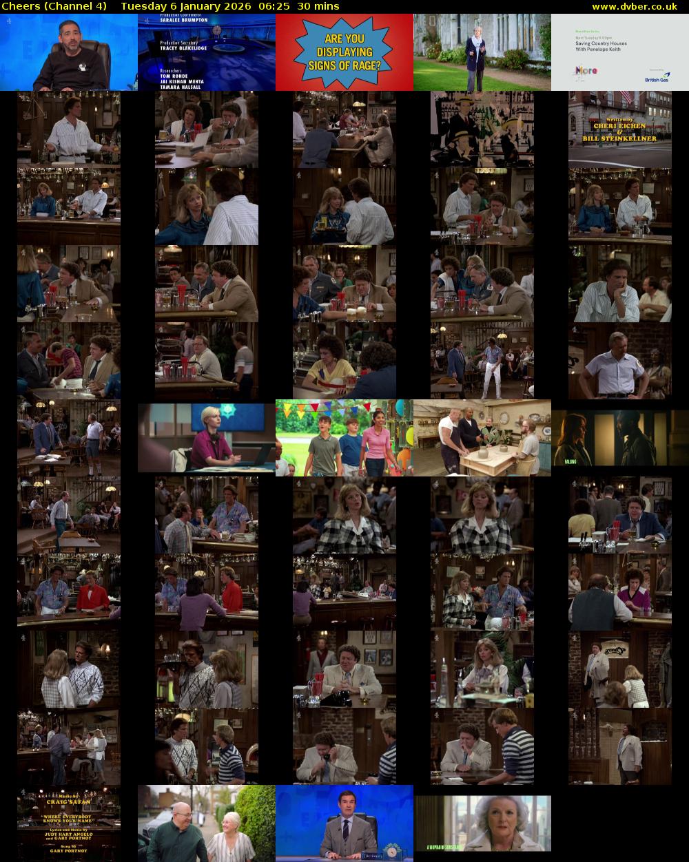Cheers (Channel 4) Tuesday 6 January 2026 06:25 - 06:55