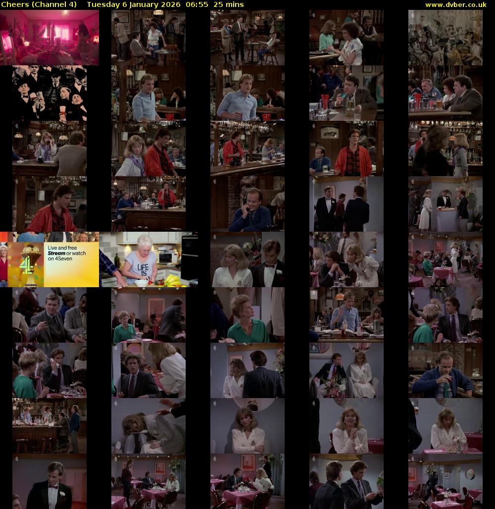 Cheers (Channel 4) Tuesday 6 January 2026 06:55 - 07:20