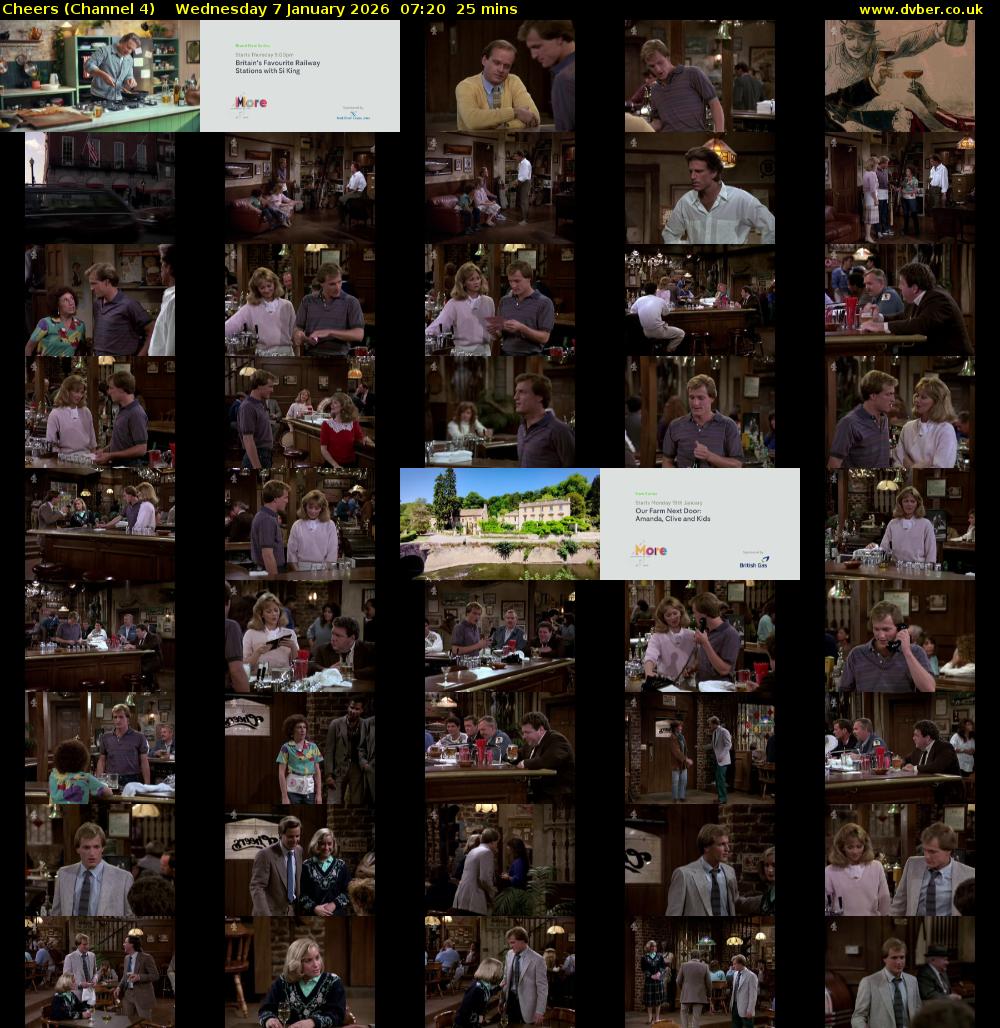 Cheers (Channel 4) Wednesday 7 January 2026 07:20 - 07:45