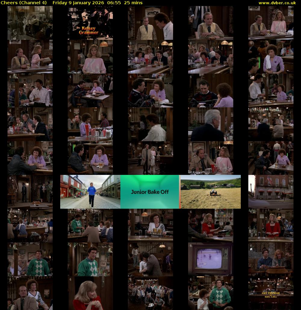 Cheers (Channel 4) Friday 9 January 2026 06:55 - 07:20