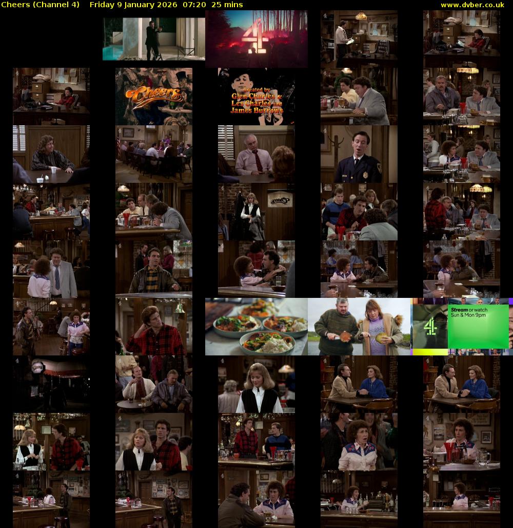 Cheers (Channel 4) Friday 9 January 2026 07:20 - 07:45