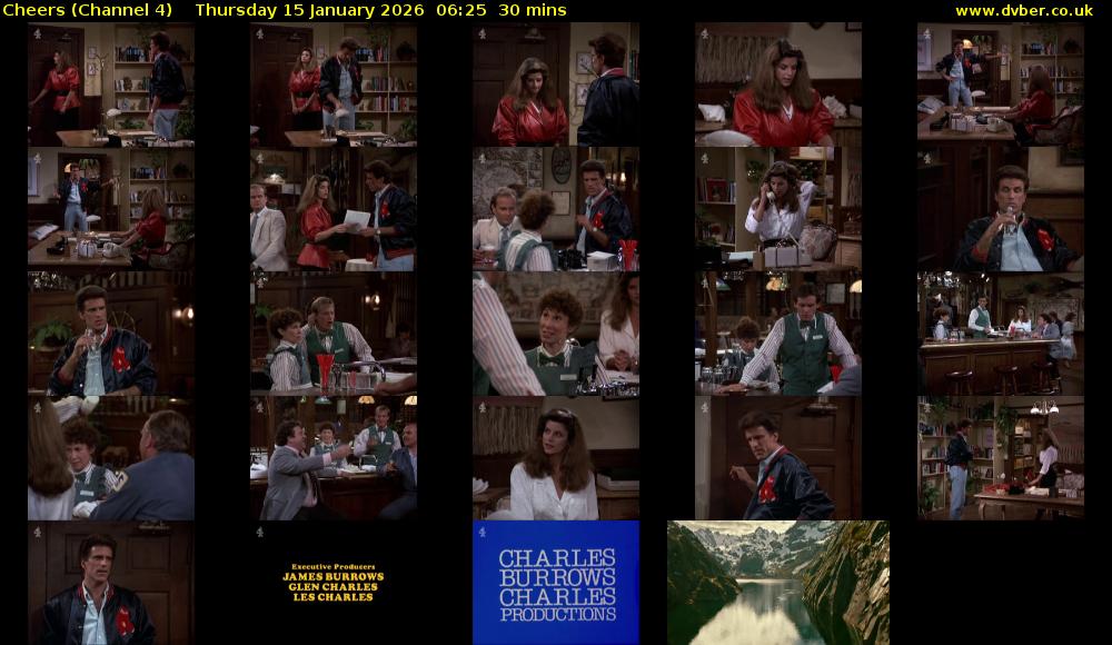 Cheers (Channel 4) Thursday 15 January 2026 06:25 - 06:55
