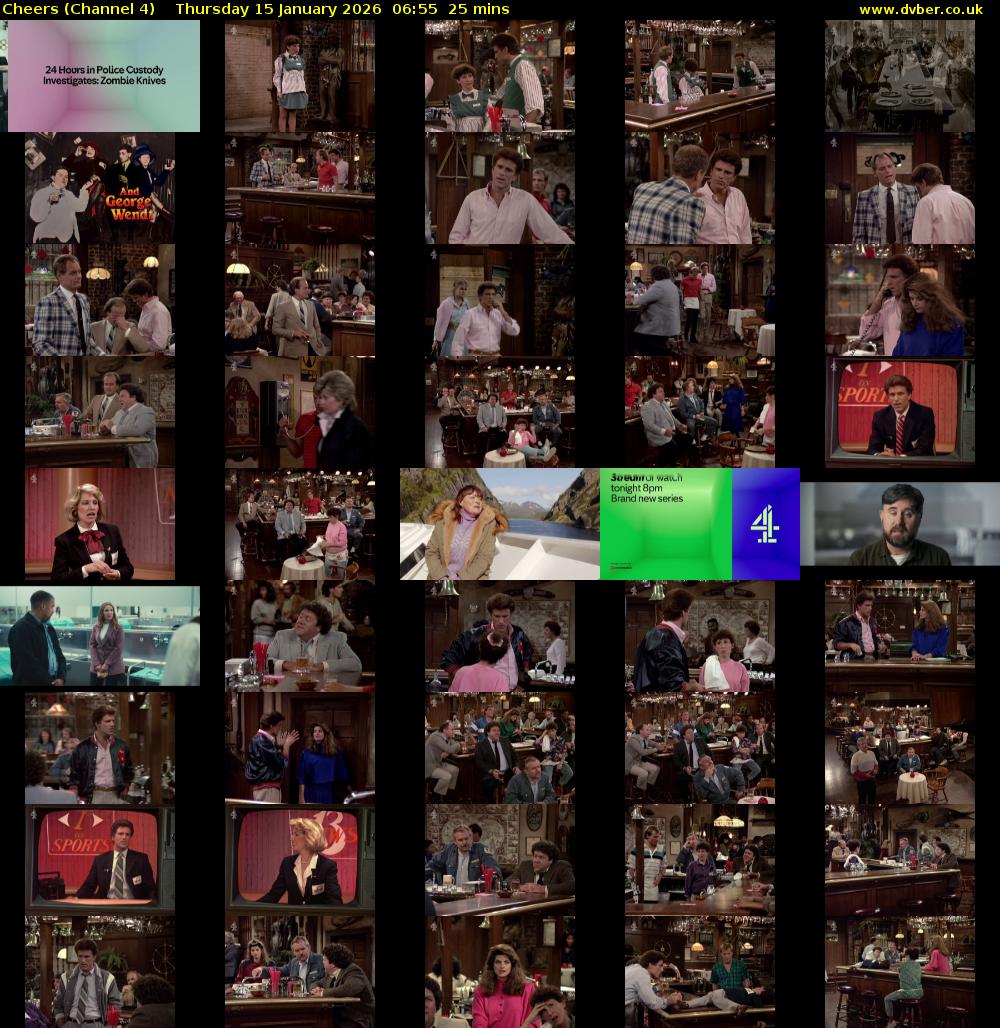 Cheers (Channel 4) Thursday 15 January 2026 06:55 - 07:20