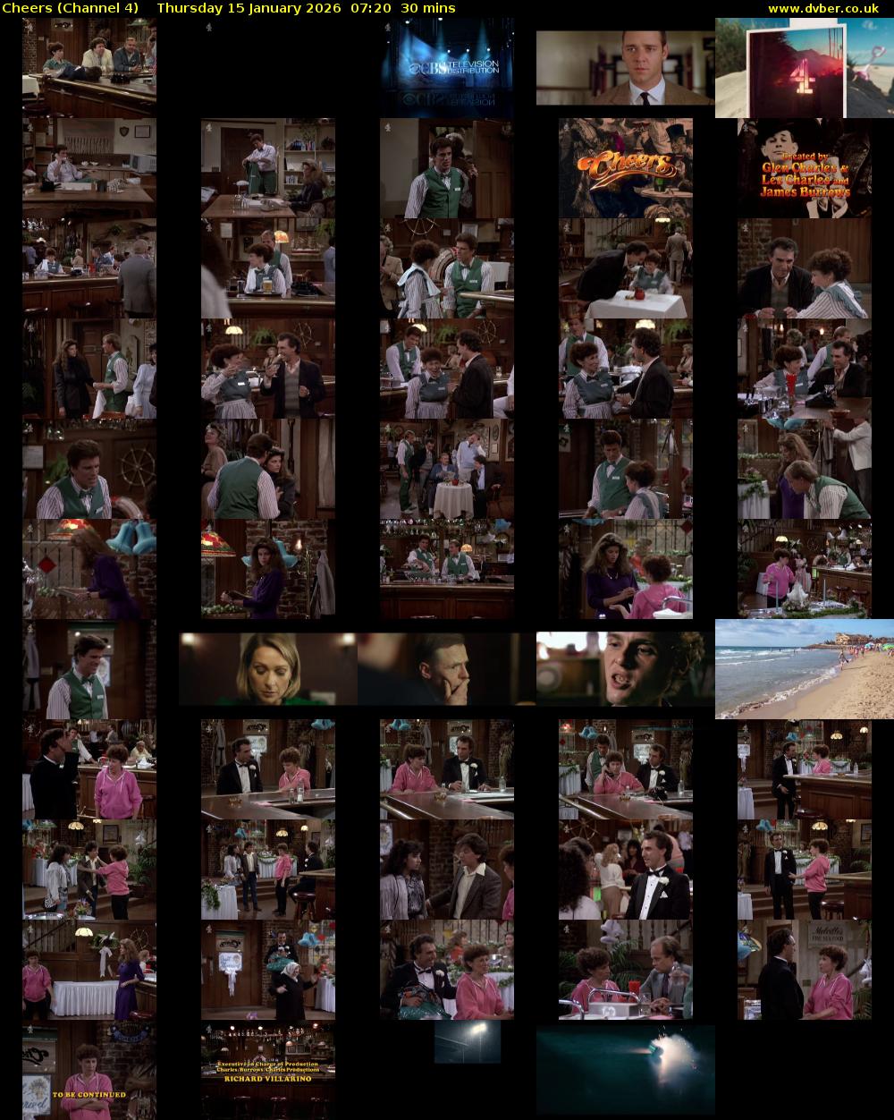 Cheers (Channel 4) Thursday 15 January 2026 07:20 - 07:50