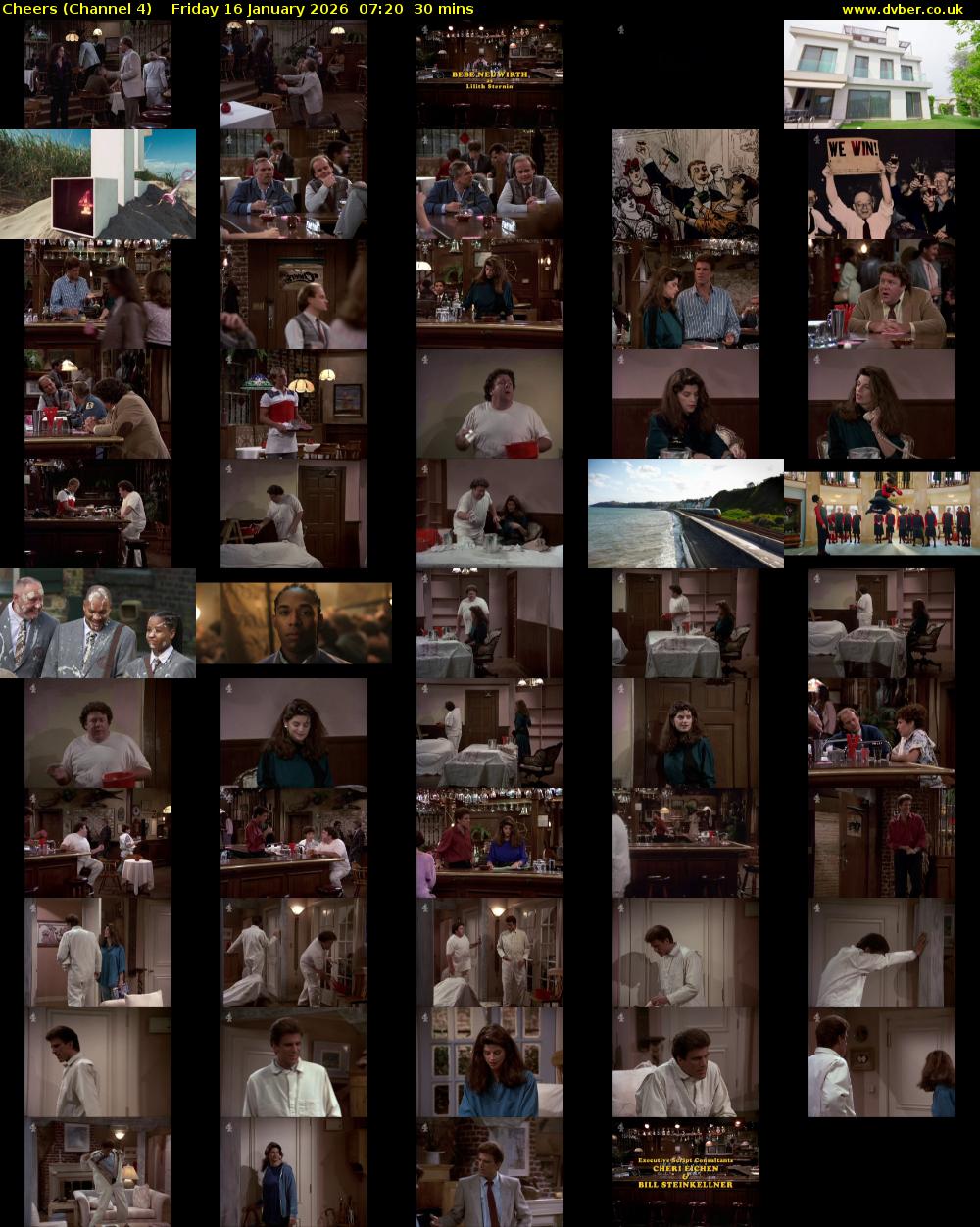 Cheers (Channel 4) Friday 16 January 2026 07:20 - 07:50