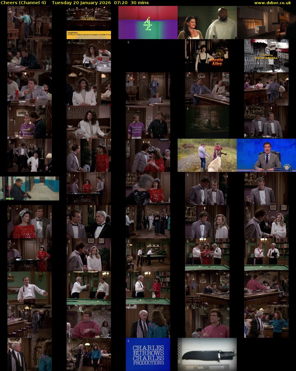 Cheers (Channel 4) Tuesday 20 January 2026 07:20 - 07:50