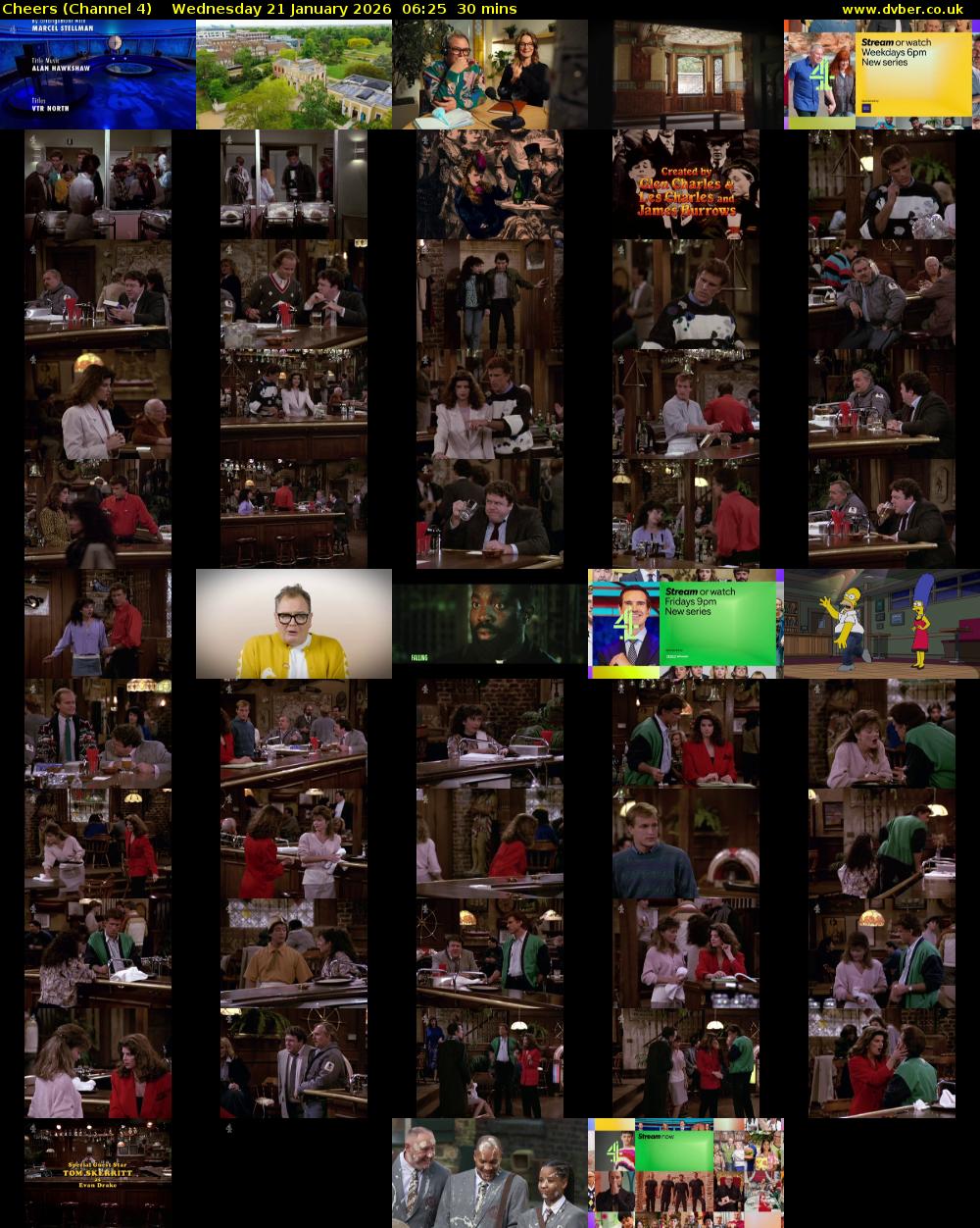 Cheers (Channel 4) Wednesday 21 January 2026 06:25 - 06:55