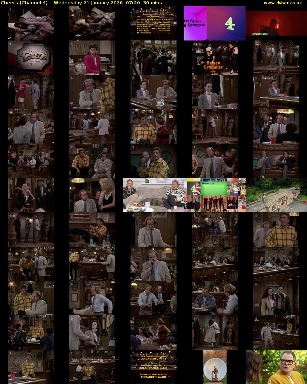 Cheers (Channel 4) Wednesday 21 January 2026 07:20 - 07:50