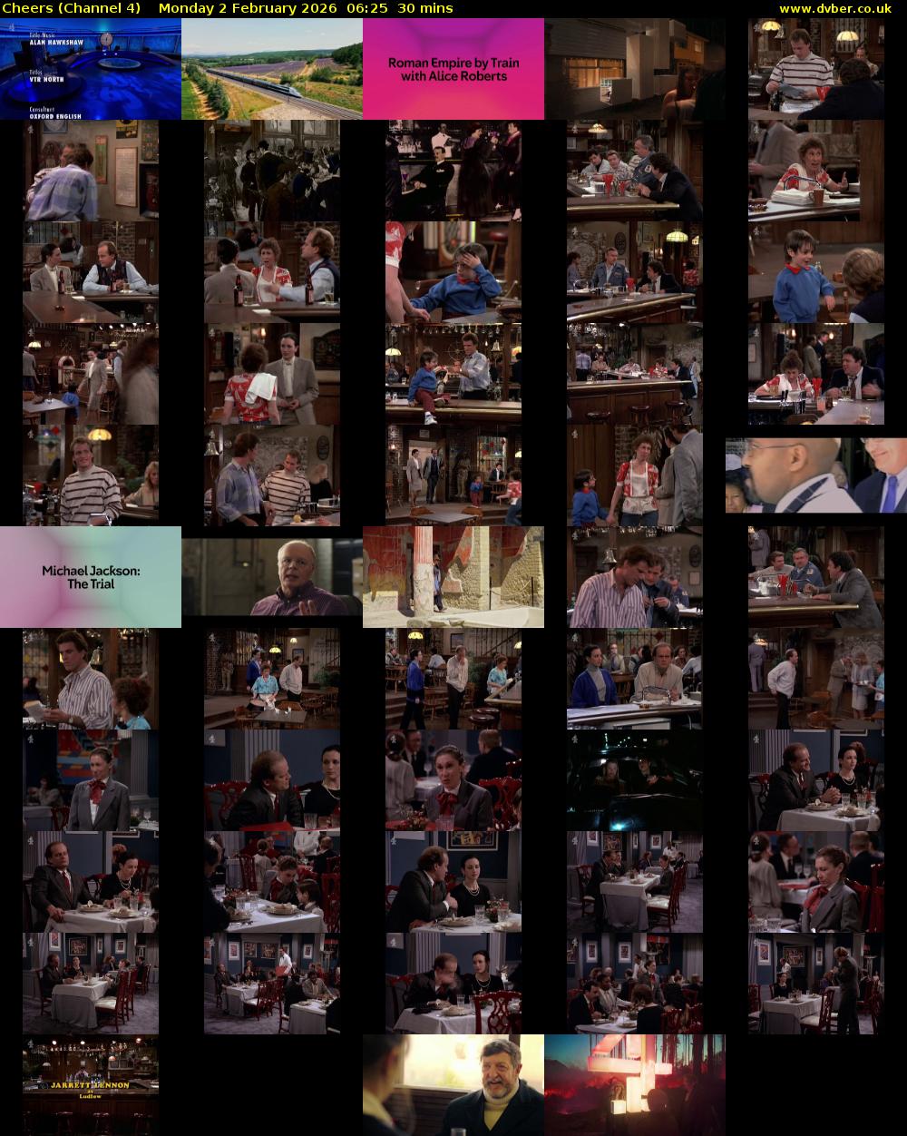 Cheers (Channel 4) Monday 2 February 2026 06:25 - 06:55