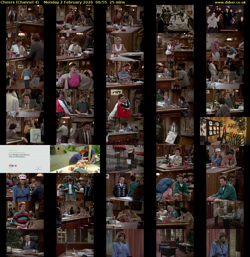 Cheers (Channel 4) Monday 2 February 2026 06:55 - 07:20