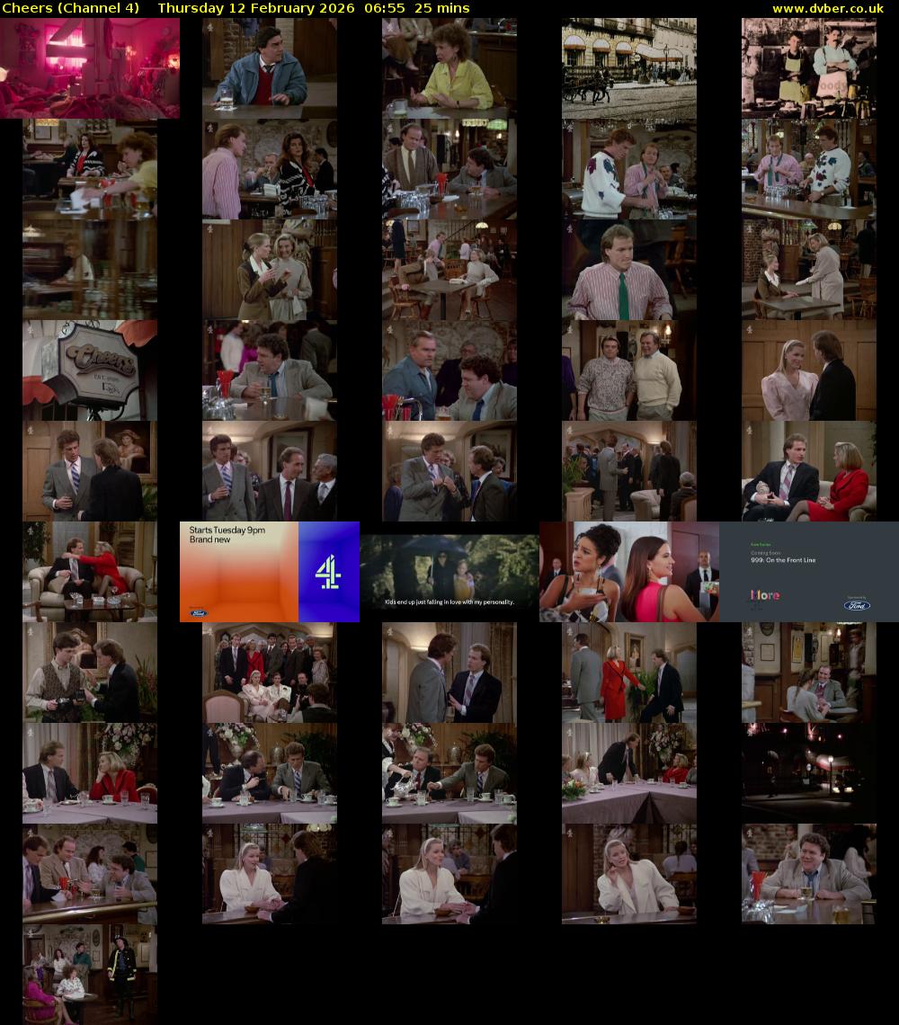 Cheers (Channel 4) Thursday 12 February 2026 06:55 - 07:20