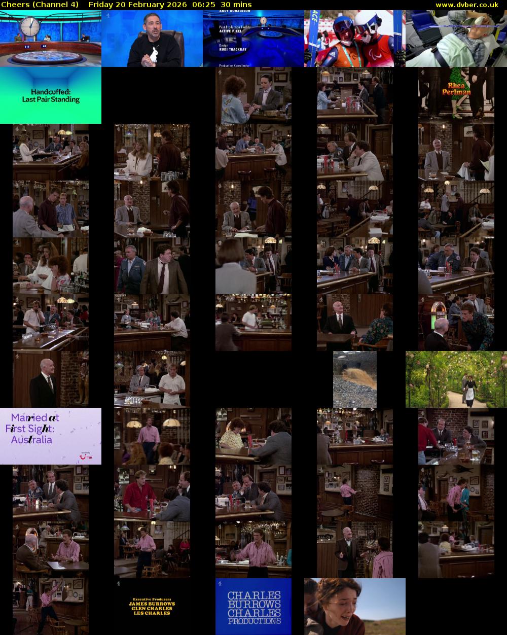 Cheers (Channel 4) Friday 20 February 2026 06:25 - 06:55