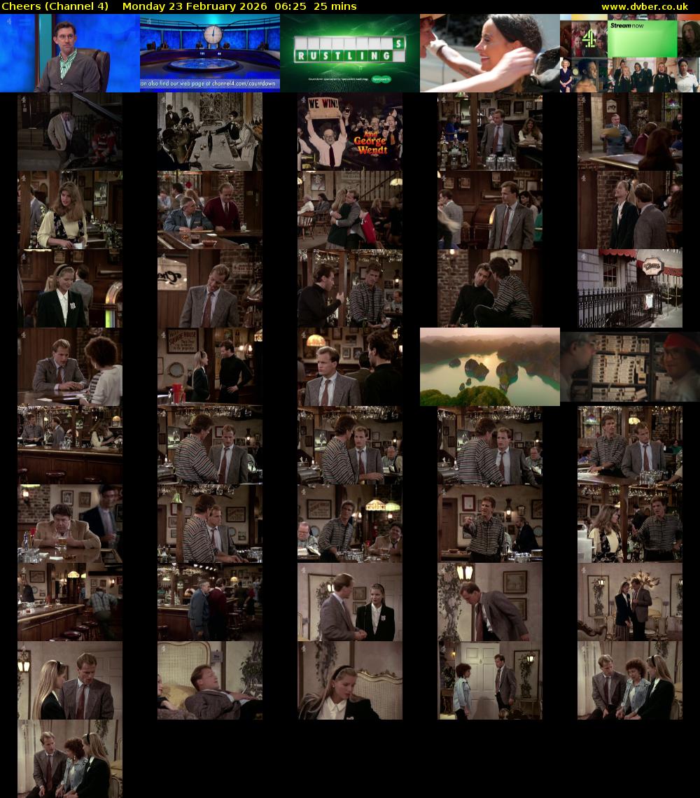 Cheers (Channel 4) Monday 23 February 2026 06:25 - 06:50