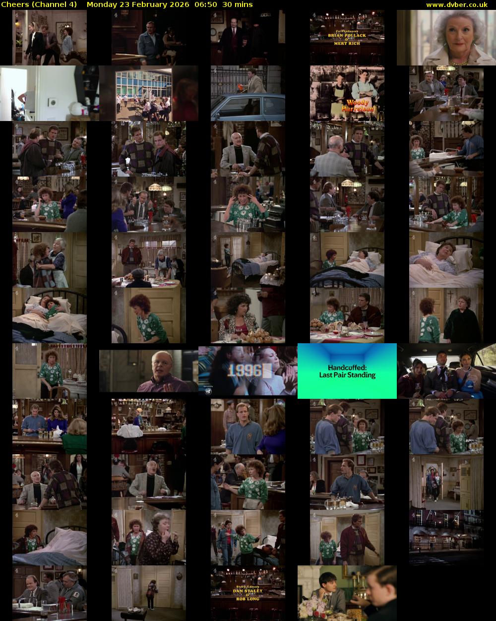 Cheers (Channel 4) Monday 23 February 2026 06:50 - 07:20