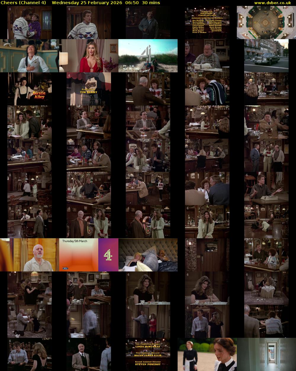 Cheers (Channel 4) Wednesday 25 February 2026 06:50 - 07:20