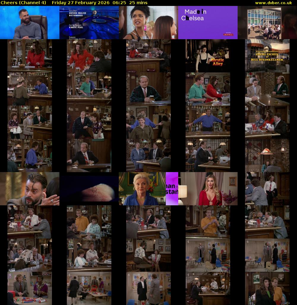 Cheers (Channel 4) Friday 27 February 2026 06:25 - 06:50