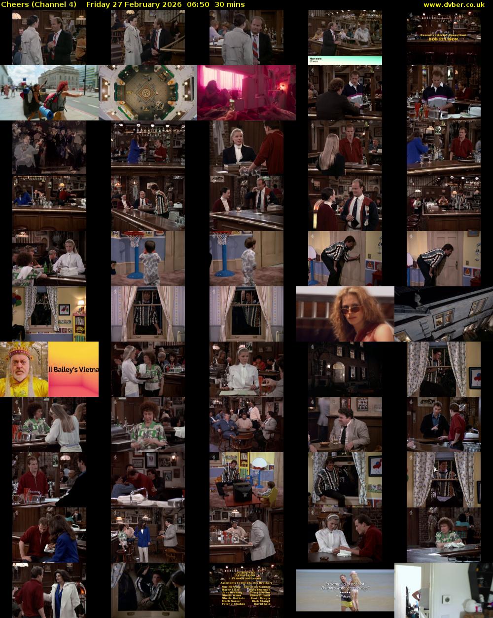 Cheers (Channel 4) Friday 27 February 2026 06:50 - 07:20