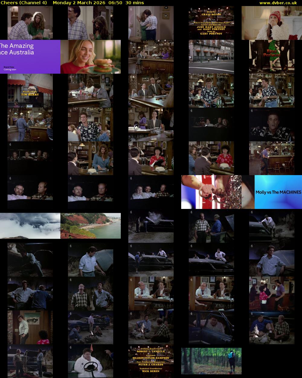 Cheers (Channel 4) Monday 2 March 2026 06:50 - 07:20