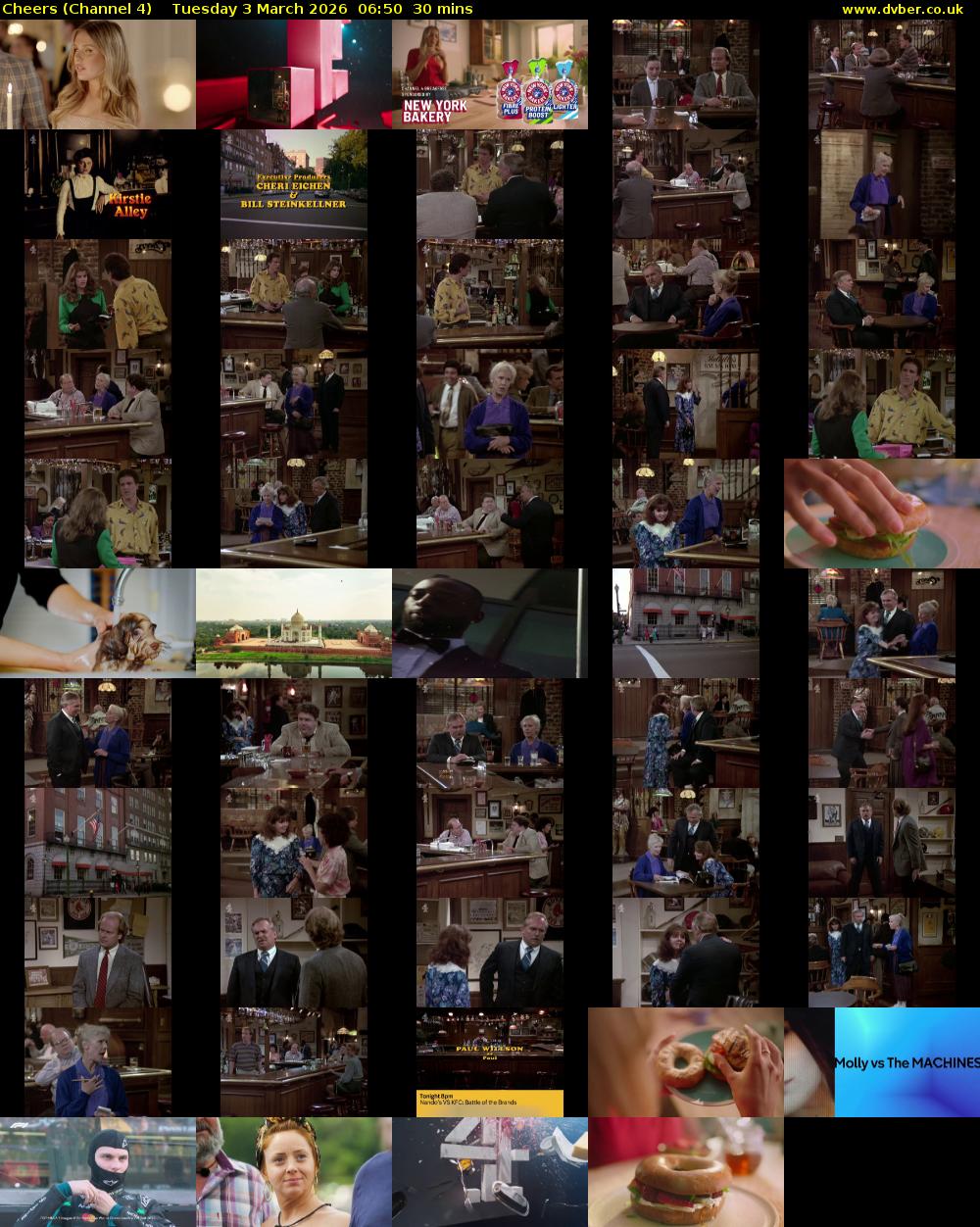 Cheers (Channel 4) Tuesday 3 March 2026 06:50 - 07:20