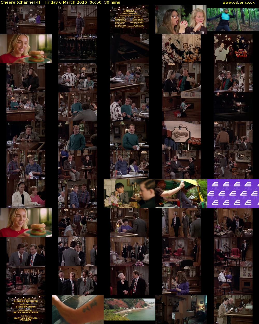 Cheers (Channel 4) Friday 6 March 2026 06:50 - 07:20