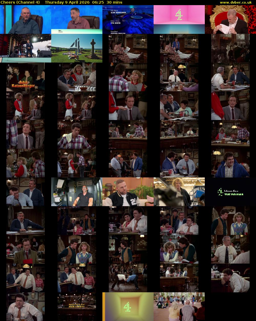 Cheers (Channel 4) Thursday 9 April 2026 06:25 - 06:55