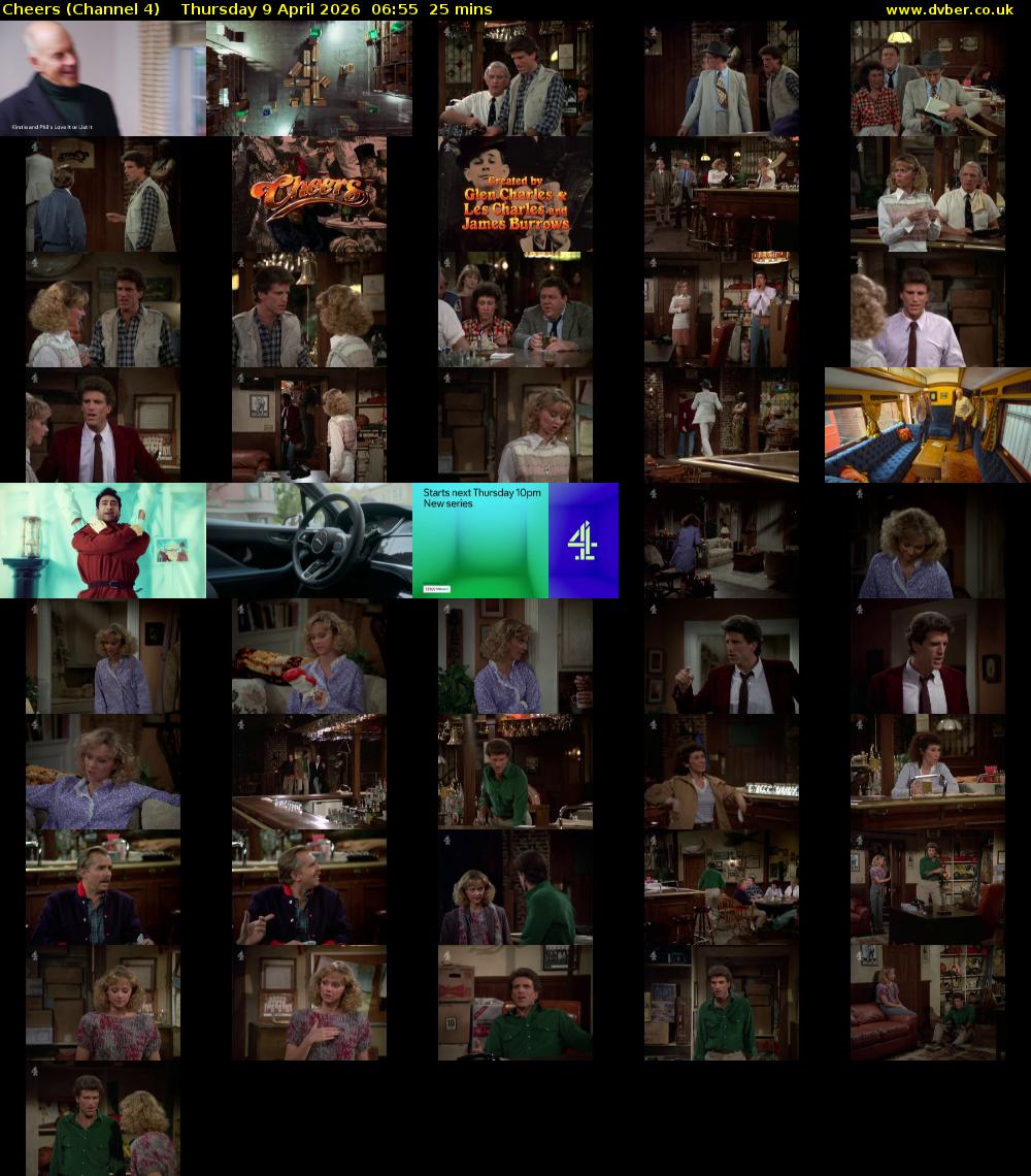Cheers (Channel 4) Thursday 9 April 2026 06:55 - 07:20