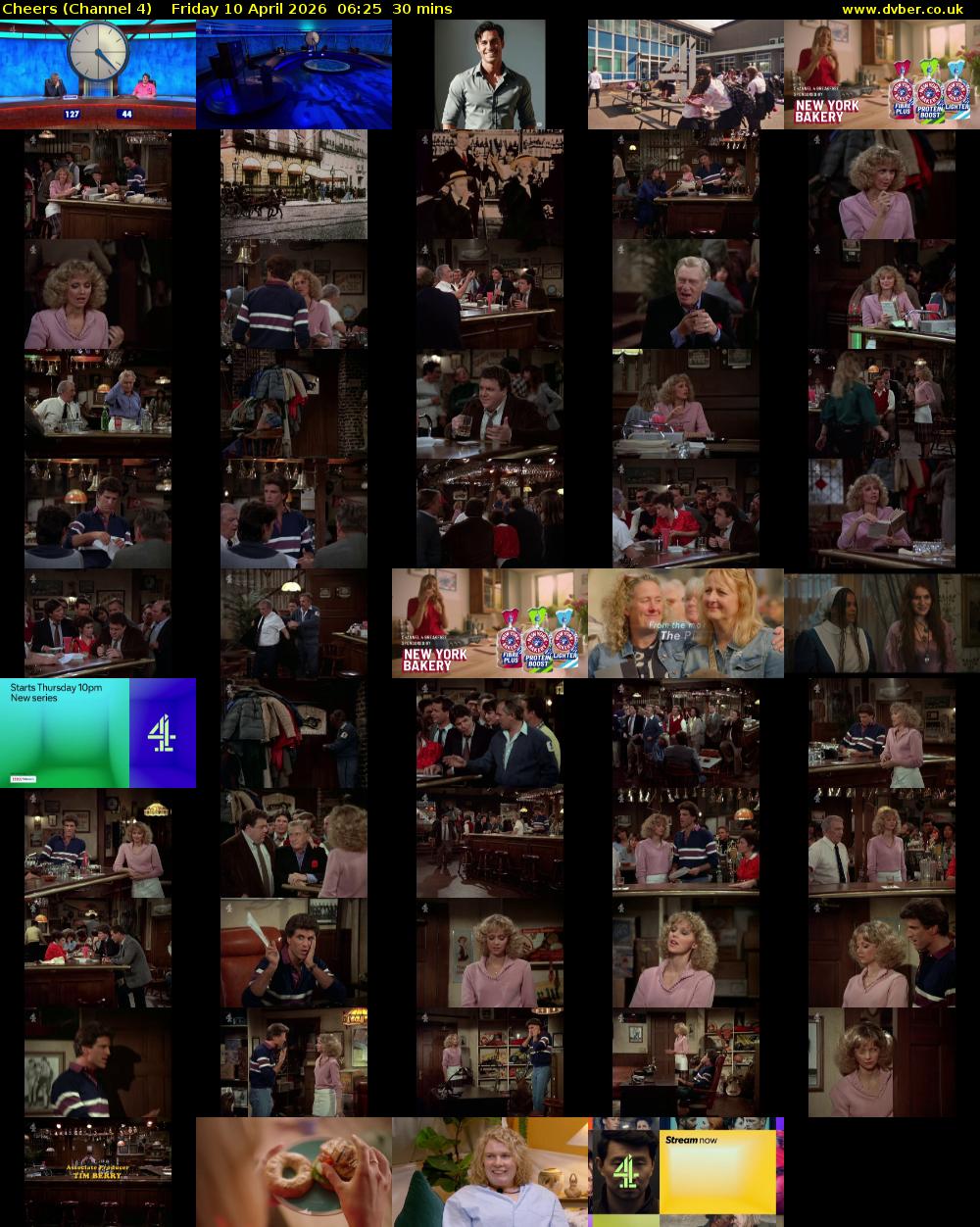 Cheers (Channel 4) Friday 10 April 2026 06:25 - 06:55