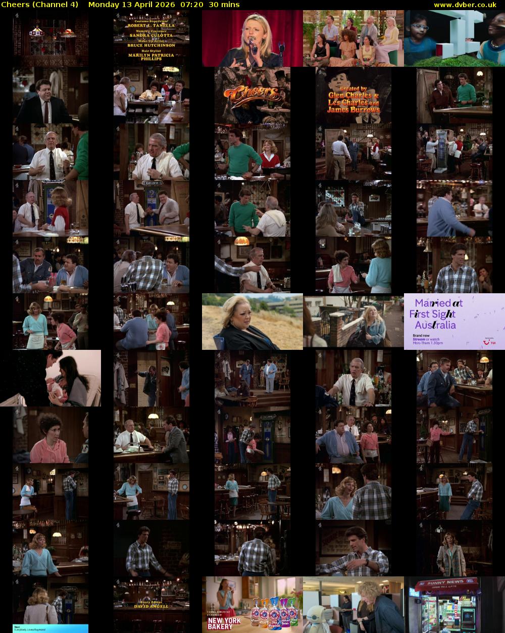Cheers (Channel 4) Monday 13 April 2026 07:20 - 07:50