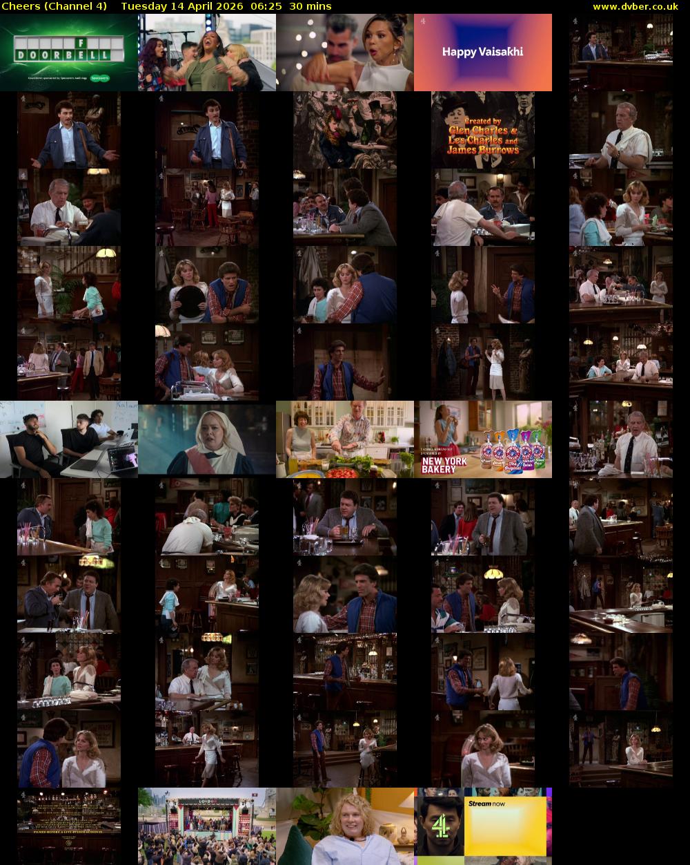 Cheers (Channel 4) Tuesday 14 April 2026 06:25 - 06:55