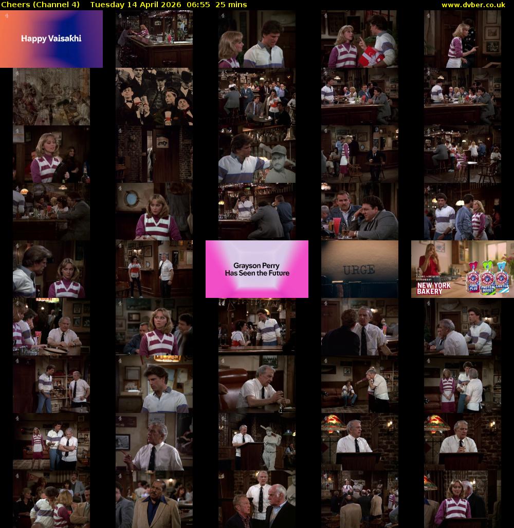 Cheers (Channel 4) Tuesday 14 April 2026 06:55 - 07:20