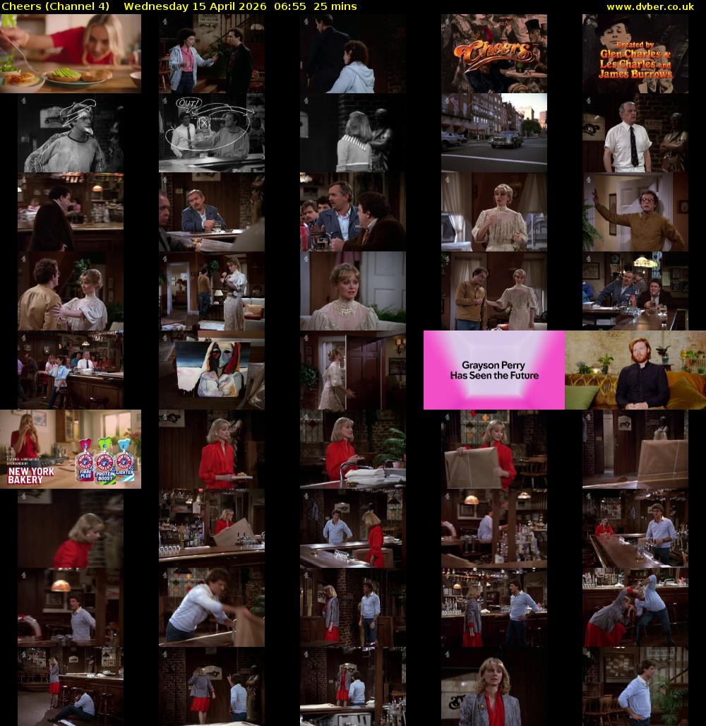 Cheers (Channel 4) Wednesday 15 April 2026 06:55 - 07:20