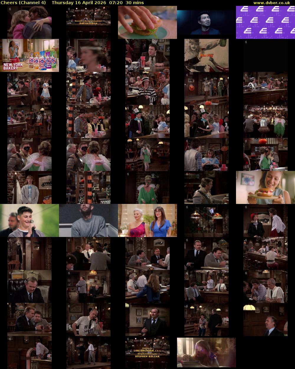 Cheers (Channel 4) Thursday 16 April 2026 07:20 - 07:50