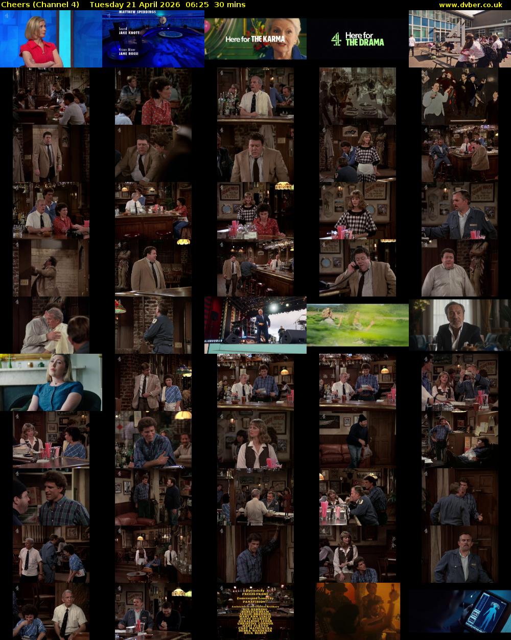 Cheers (Channel 4) Tuesday 21 April 2026 06:25 - 06:55