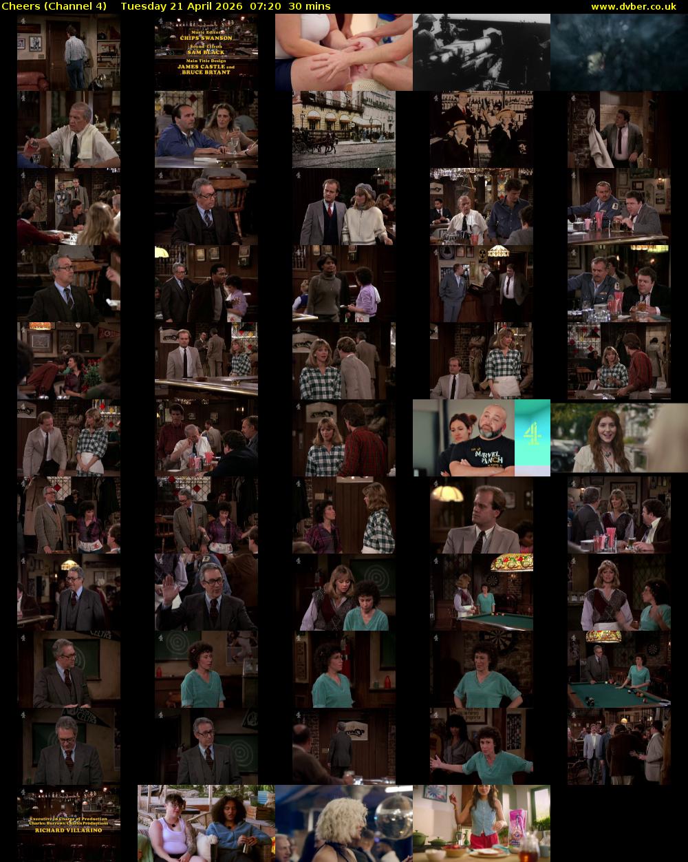 Cheers (Channel 4) Tuesday 21 April 2026 07:20 - 07:50