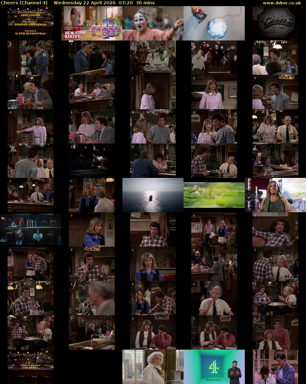 Cheers (Channel 4) Wednesday 22 April 2026 07:20 - 07:50