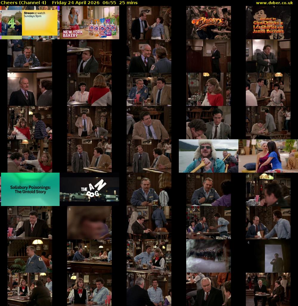 Cheers (Channel 4) Friday 24 April 2026 06:55 - 07:20