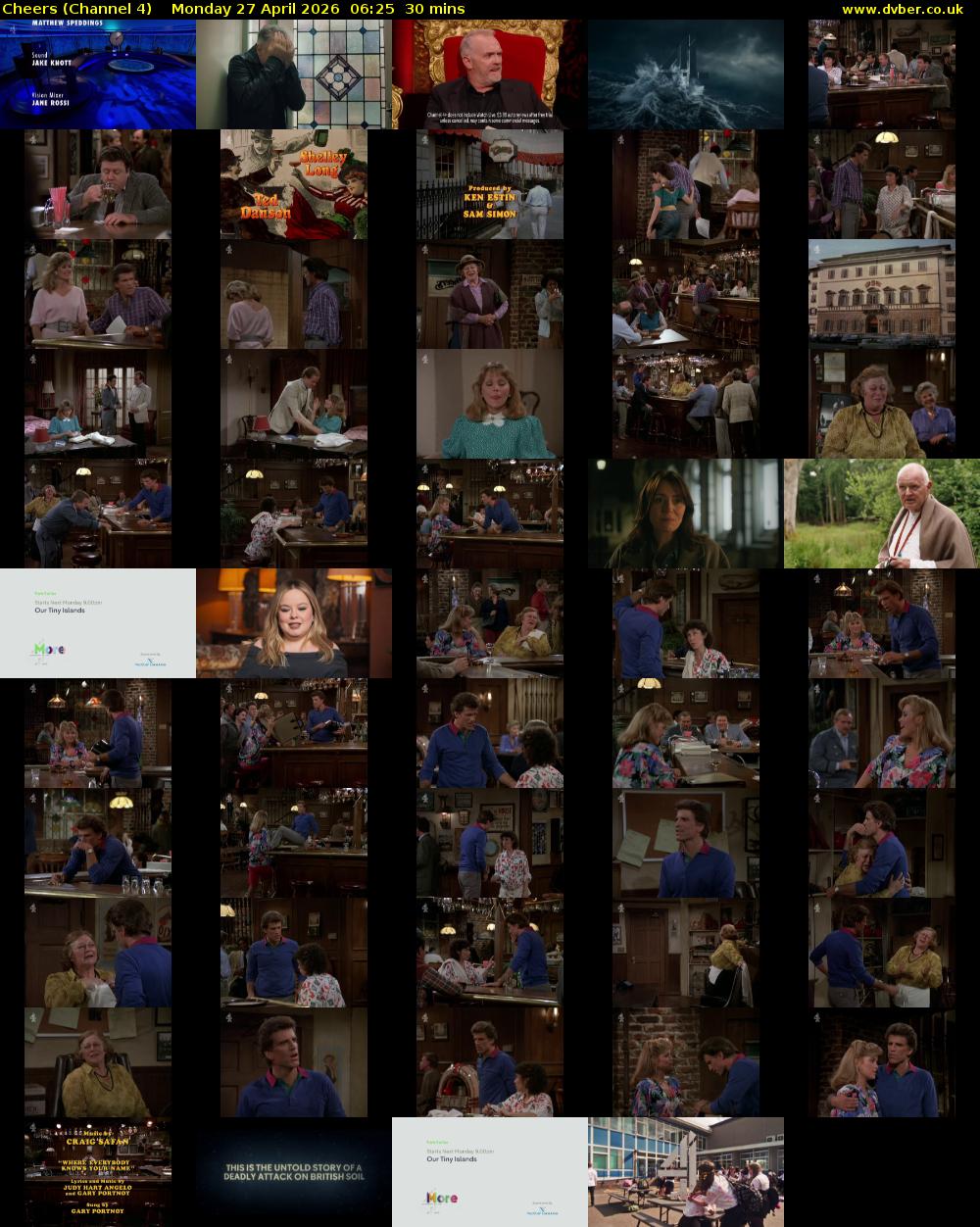 Cheers (Channel 4) Monday 27 April 2026 06:25 - 06:55