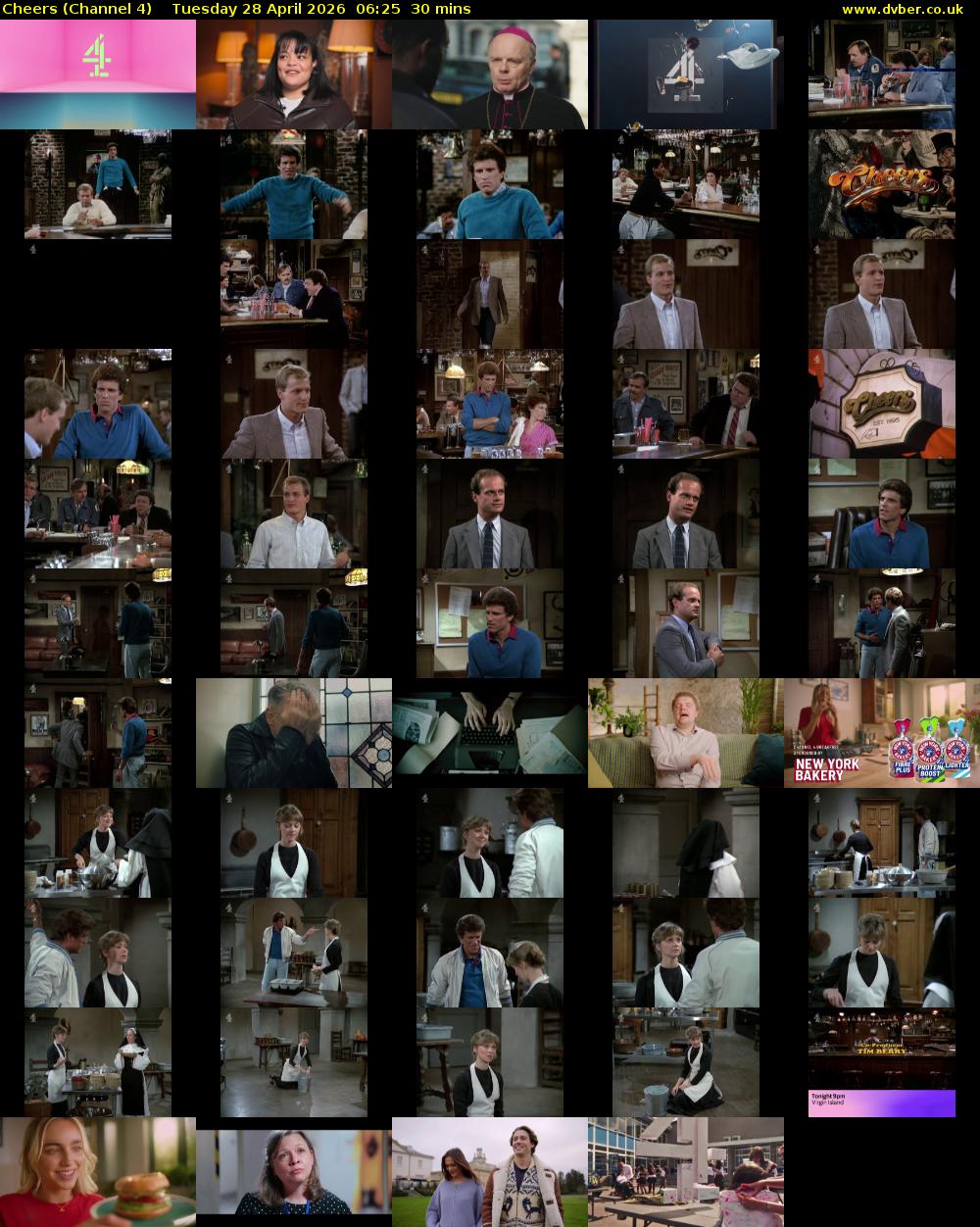 Cheers (Channel 4) Tuesday 28 April 2026 06:25 - 06:55