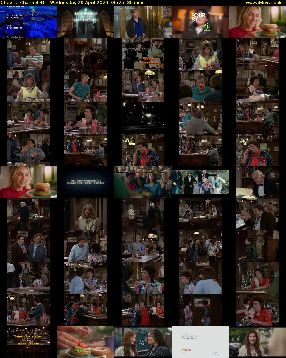 Cheers (Channel 4) Wednesday 29 April 2026 06:25 - 06:55