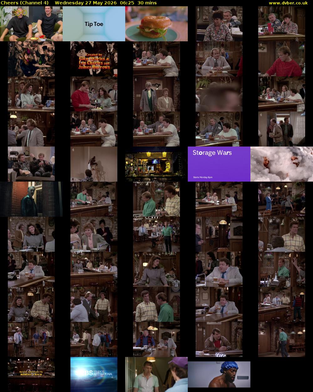 Cheers (Channel 4) Wednesday 27 May 2026 06:25 - 06:55