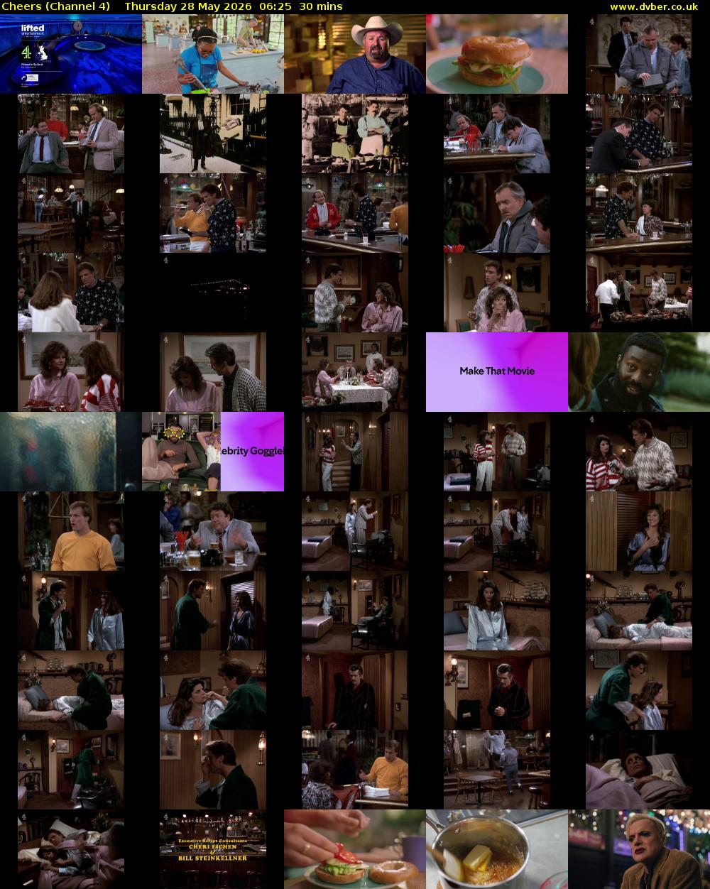 Cheers (Channel 4) Thursday 28 May 2026 06:25 - 06:55