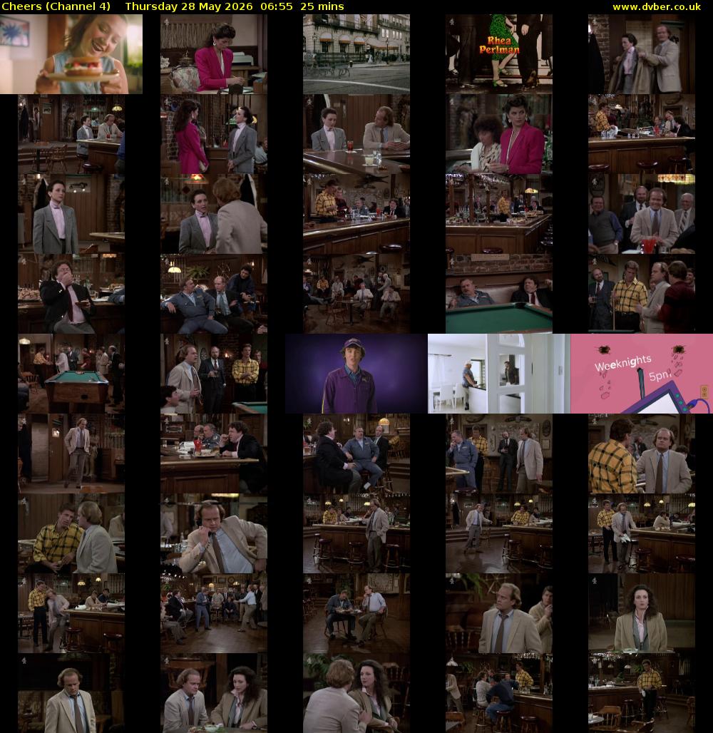 Cheers (Channel 4) Thursday 28 May 2026 06:55 - 07:20