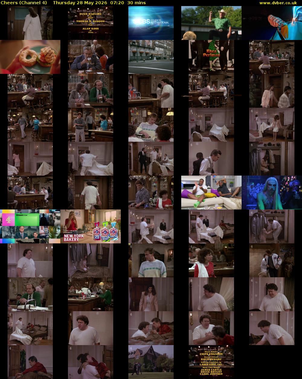 Cheers (Channel 4) Thursday 28 May 2026 07:20 - 07:50