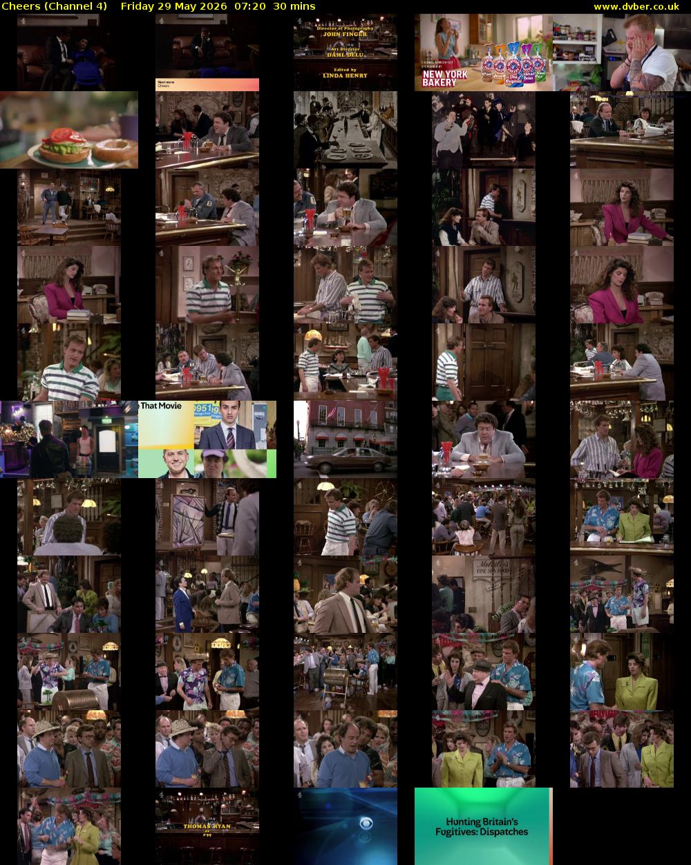 Cheers (Channel 4) Friday 29 May 2026 07:20 - 07:50