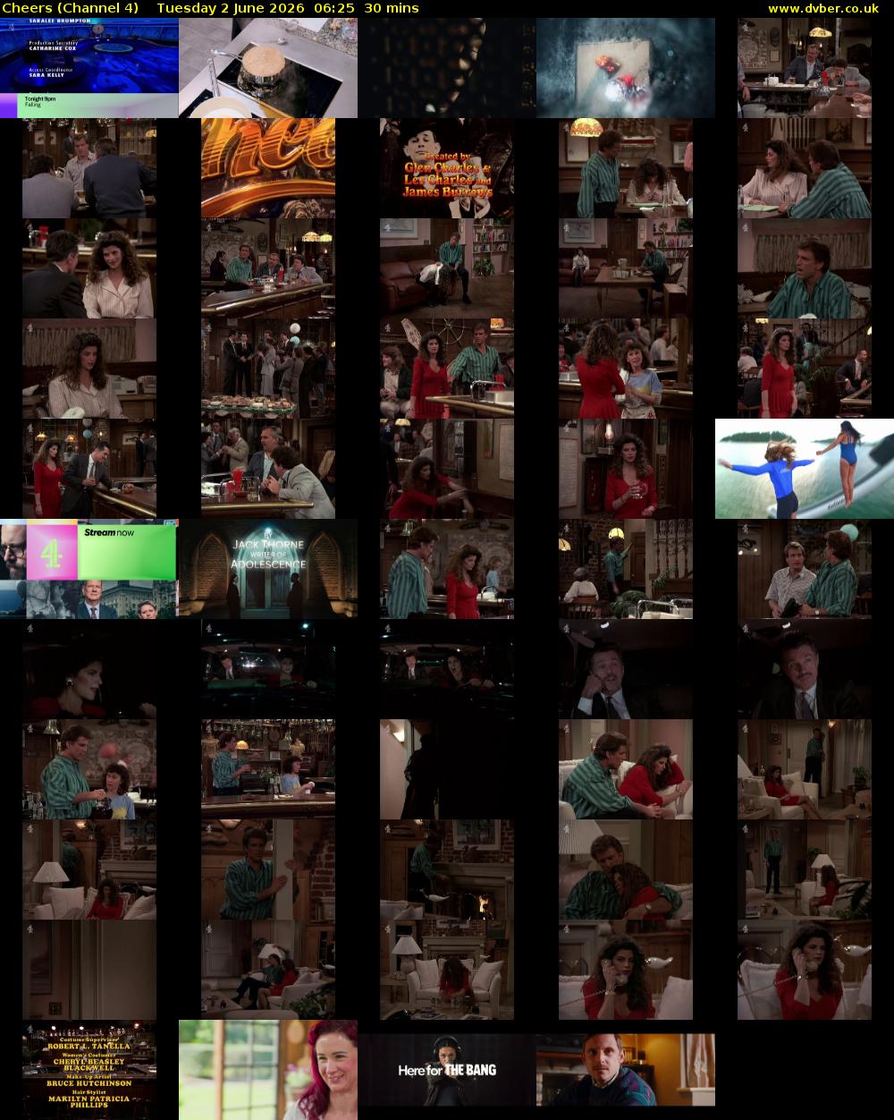 Cheers (Channel 4) Tuesday 2 June 2026 06:25 - 06:55