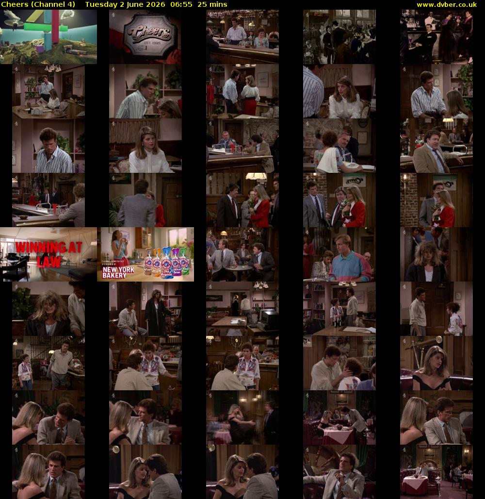 Cheers (Channel 4) Tuesday 2 June 2026 06:55 - 07:20