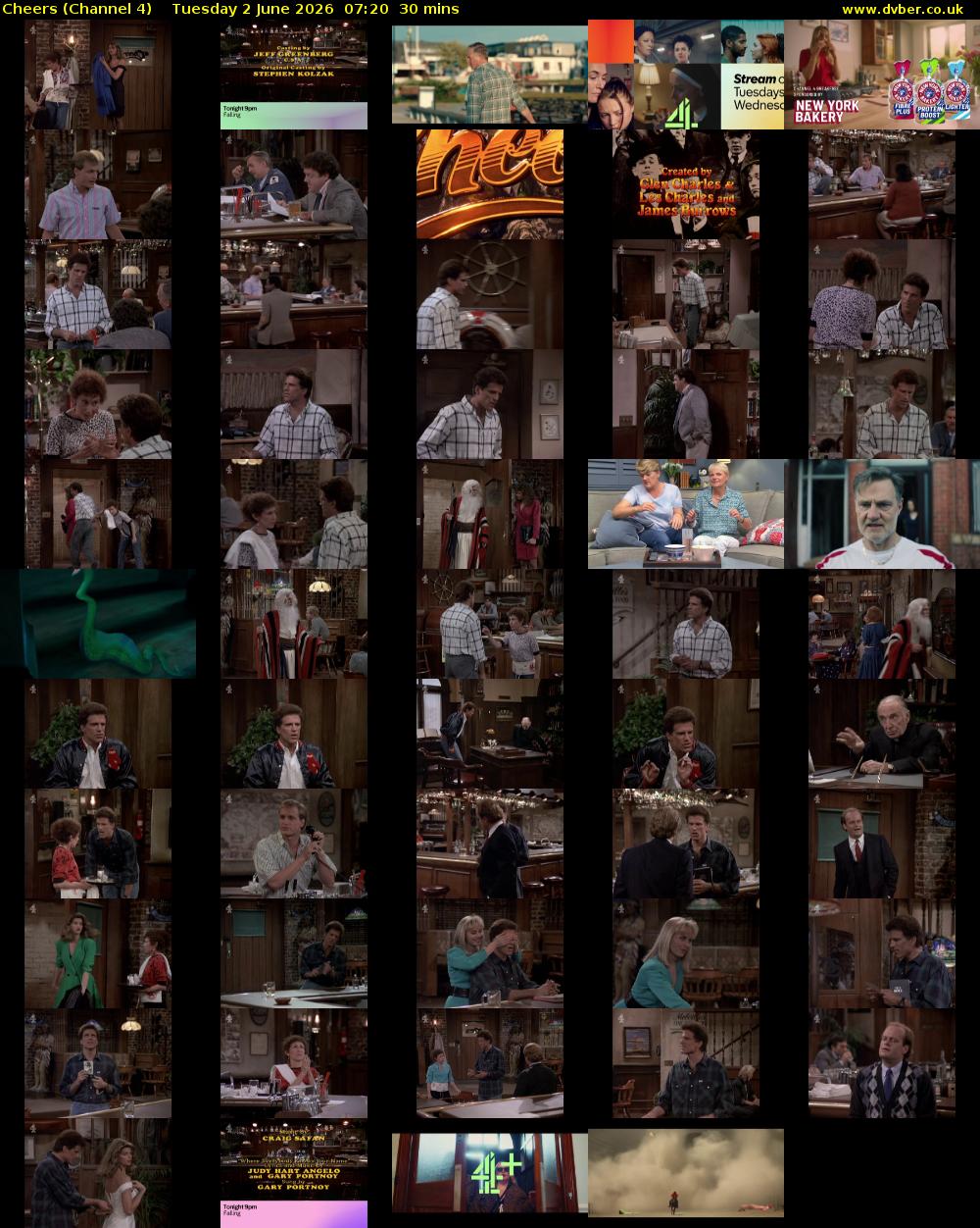 Cheers (Channel 4) Tuesday 2 June 2026 07:20 - 07:50