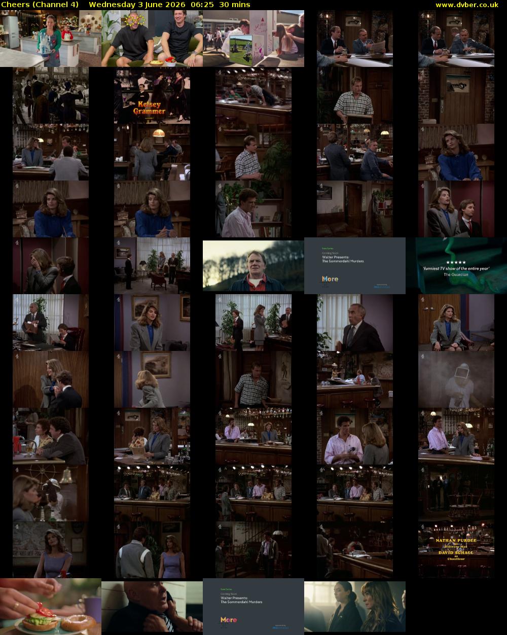 Cheers (Channel 4) Wednesday 3 June 2026 06:25 - 06:55
